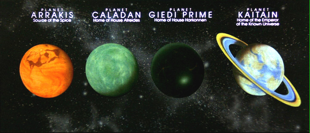 I pianeti protagonisti a loro volta della trama del film