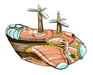 Che fantasy giapponese sarebbe senza le navi volanti?