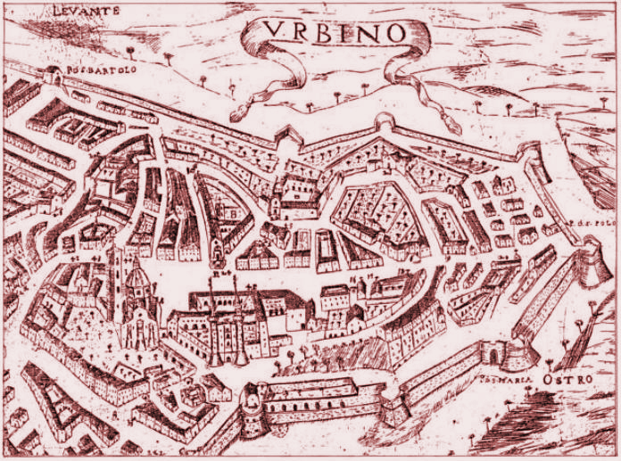 Pianta Urbino (Tommaso Luci 1689)