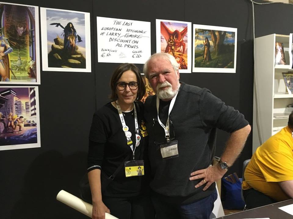 Il punto fermo di Lucca Games Mirella Vicini con Larry Elmore alla sua ultima Lucca. Certe foto riassumono tutto.